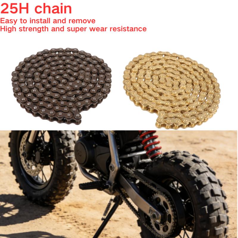 25H Chain with Spare Master Link Fit for 47/49cc 2 Stroke Engine Pocket Bike Mini Dirt Bike Quad Dirt Bike ATV Scooter kid bike
