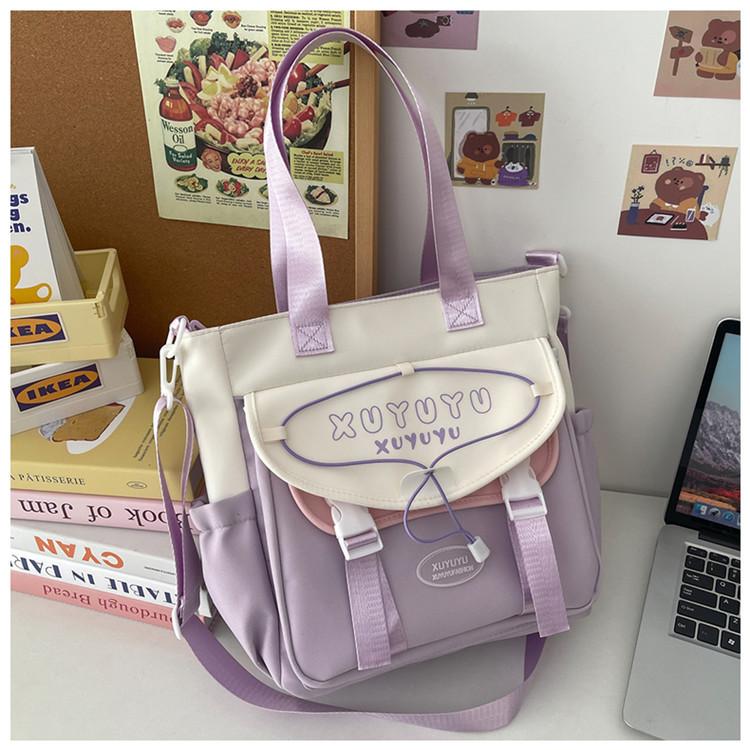 School Bag High Value College Style Messenger Bag Female Students Class Leisure Bag Large Capacity Portable Tutoring Bag Bag