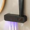 УФ-дезинфицирующее средство для зубных щеток, 3 слота, USB-зарядка, настенный дозатор зубной пасты для ванной комнаты, держатель для электрической зубной щетки, коробка