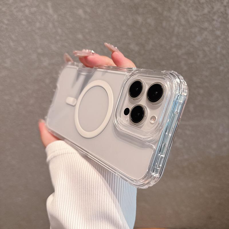 Neon Color 3 IN 1Bumper Shockproof MagSafe Case For iPhone 16 15 14 13 12 Pro Max Magnetic Wireless Charging Clear Armor Cover