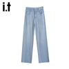 Джинсы Izzue Lyocell Tencel Прямые с высокой талией