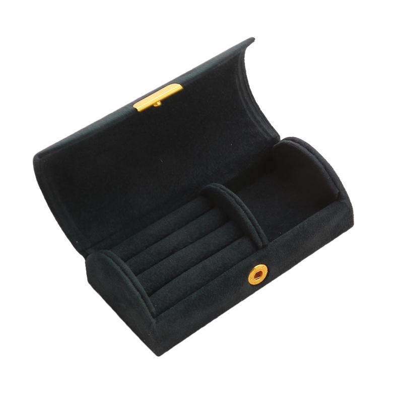 Бархатная коробка для хранения ювелирных изделий, портативная дорожная, органайзер для колец, серег, ожерелий, витрина, коробка для хранения серег и ожерелий