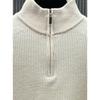 Men's Casual Solid-color Warm And Form-fitting Base Layer, Men's Semi-zipper High-neck With A Knitted Sweaeter Inside