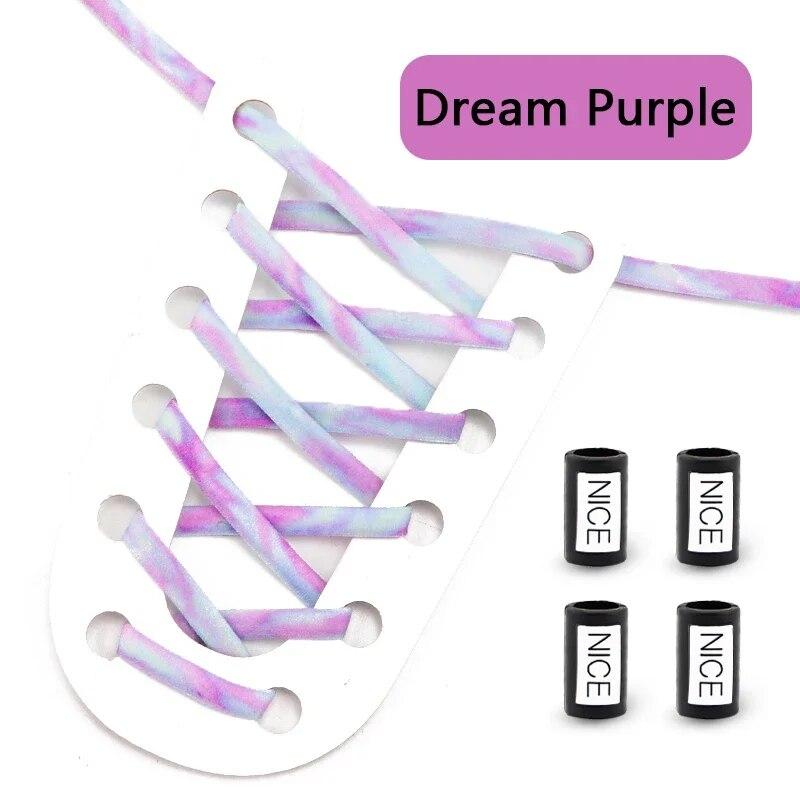 НОВЫЕ эластичные шнурки для кроссовок без завязок, шнурки для обуви с круглым металлическим замком, мужская и женская обувь для бега, кружевные аксессуары, 1 пара