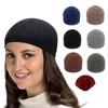 Вязаная шапка с волнистым узором - Унисекс мешковатая crochet шапка, Зимняя теплая шапка-бини с ребристой манжетой для мужчин и женщин
