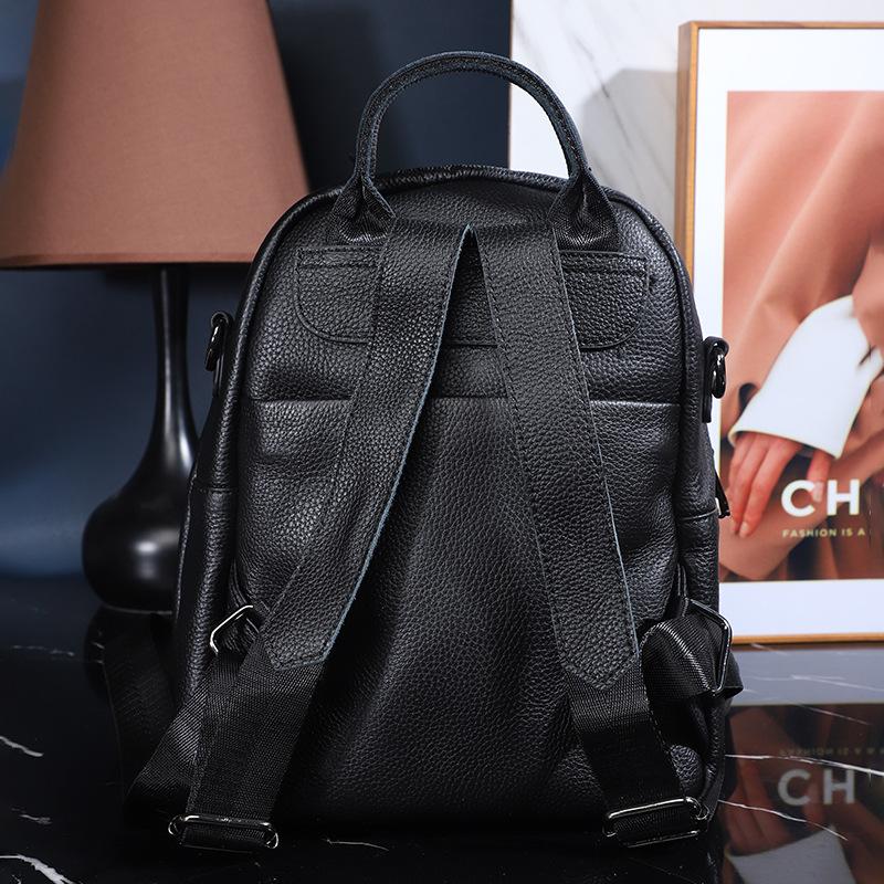 Натуральная кожа Женская мода Модный все в одном женский рюкзак Верхний слой из воловьей кожи Мягкая кожа Большая вместительная сумка