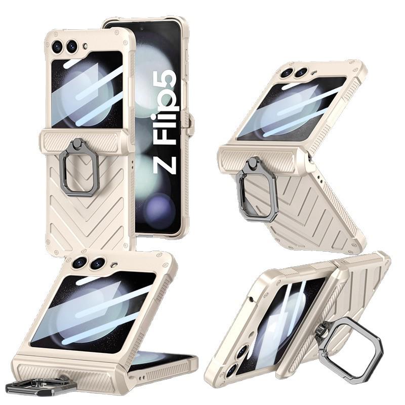 Чехол Full Armor с защитой шарнира и держателем-кольцом для Samsung Flip5