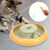 Interactive Cat Toys Feather Teaser Stick Self Rotating Smart Pets Training Interactive Funny Kitten Rolling Ball Stick Toys