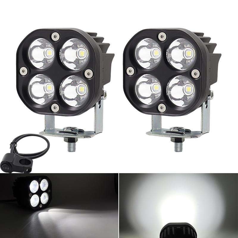 3 Inch 40W White Amber Motorcycle Driving Lights Led Work Light Bar Square Spotlight 4x4 Offroad Truck