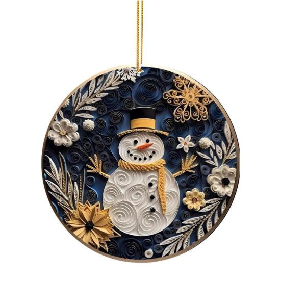 Рождественские украшения Акриловые снежинки, олени, снеговики, подвесные украшения для рождественской елки, домашний декор для вечеринки