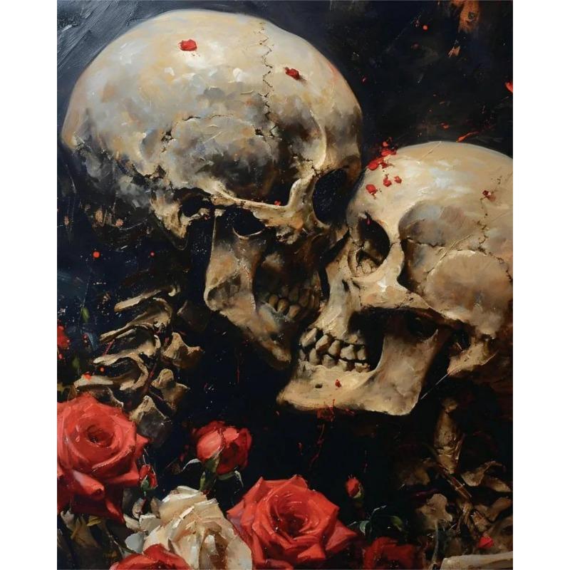 Dark Academy Victorian Gothic Poster Wind Moon Raven Skeleton Castle Bat  Retro Canvas Wall Art for Home Decor