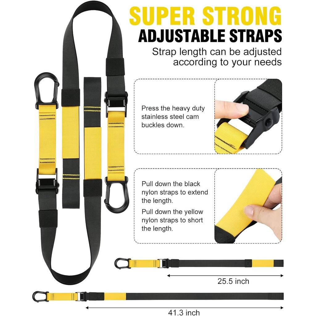 Домашний набор для силовых тренировок, Фитнес-резинки-тренажеры для тренировки всего тела, Резинки для тренировки с собственным весом с ручками, Крепление для двери