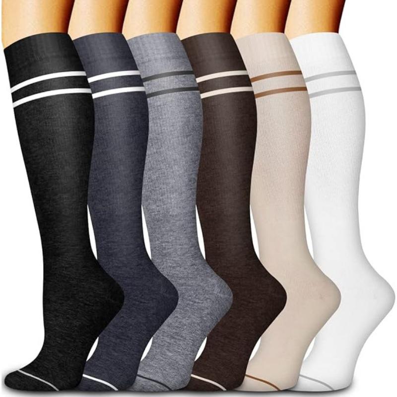 Calf Socks Women's Summer High Elastic Stockings Compression Socks Shaping Leg Socks European and American Sports Pressure Socks