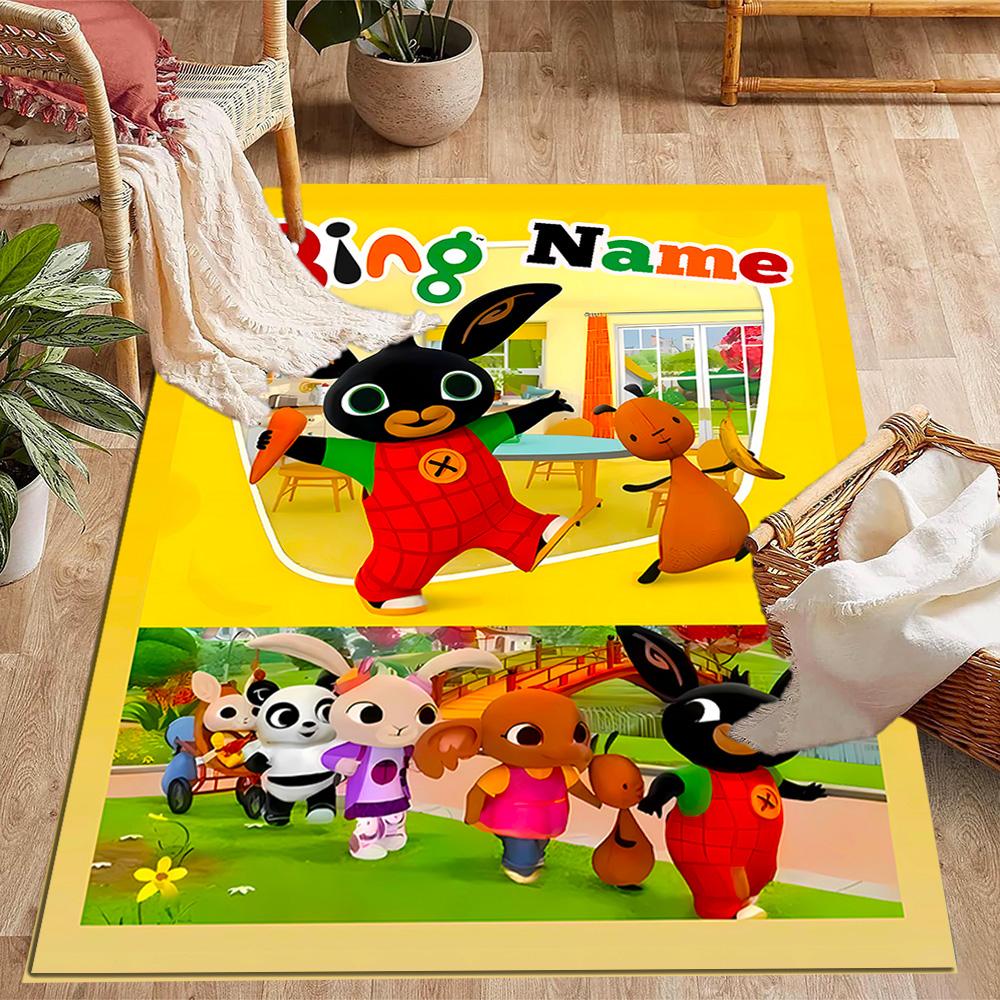 Friends Adventure Customized Name Floor Rug Office Rug Perfect for Game Room Bedrooms Living Rooms Study room Anti-slip Rug Anime Office Decor