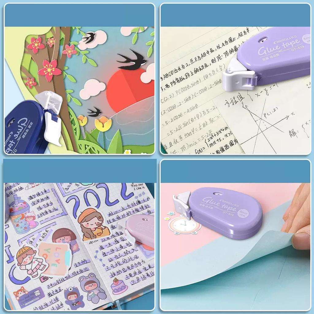 6 м * 6 мм двусторонняя клейкая лента в горошек DIY Скрапбукинг коллаж фотоальбом школьные канцелярские принадлежности роликовая лента