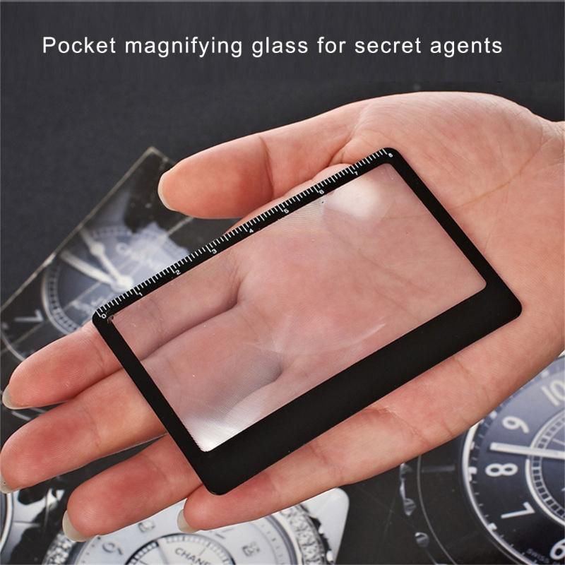 5Pcs 3x Magnifier for Reading Credit Card Size Pocket Magnifier Magnifying Cards for Wallet Portable Magnifier for Read