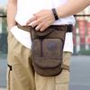 Men's Canvas Sports Leg Bag: Outdoor Fanny Pack, Cycling Mobile Pouch, Chest or Crossbody Motorcycle Bag