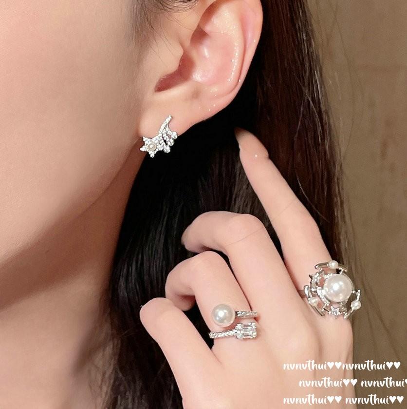 ** Кольцо-Жемчужина Метеора Кометы, Звездное Сияние, Позолоченное 18K Золотом, Сочетание с Жемчужным Ожерельем в Цыганском Стиле
