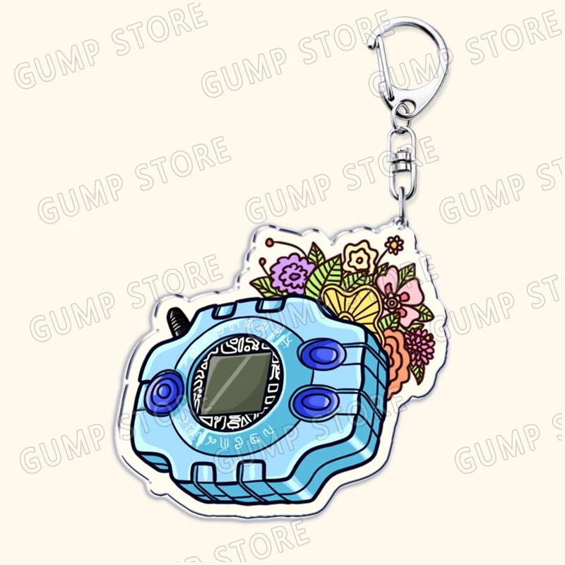 Ключницы Digimon из аниме 90-х для аксессуаров Сумки Милосердный Тай Карис Дигивайс Агумон Терриермон Монстры Брелки Украшения Подарок для фаната
