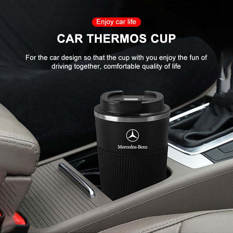 1Pcs Car Vacuum Flasks Coffee Cup Travel Portable Insulated Bottles For Mercedes-Benz AMG W213 W212 W220 W221 W222 W108 W126 W140 W168 W169 W176 W177