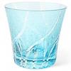 Mizukage Kiriko Glass Cup 240cc Ranbori Komon Aqua New Color Bisho Current Model J-kitchens 94xH85mm