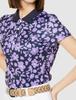 FootJoy Modern Classic Flower Print Short Sleeve Cooling Shirt, Purple, Women's, Size Small, 80553-S