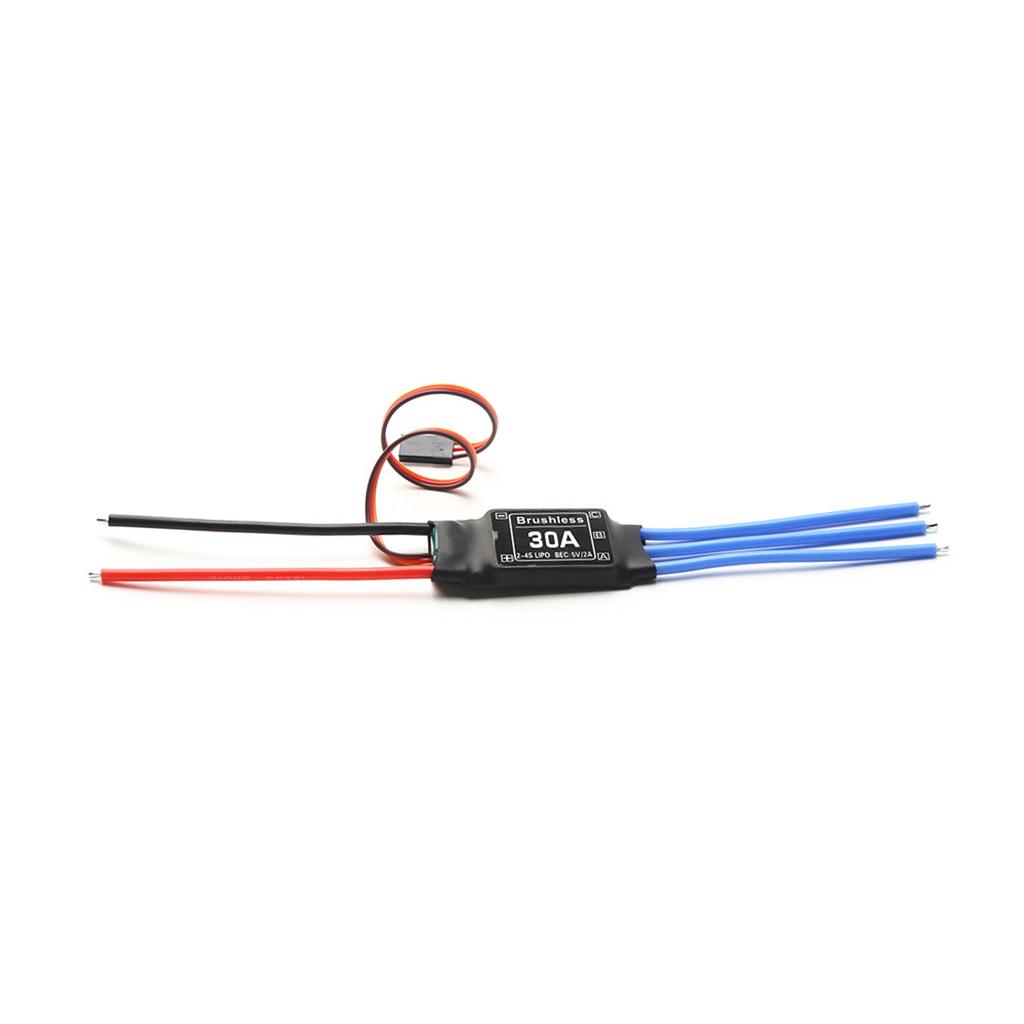 30A Brushless ESC 2-4S Electronic Speed Controller with 5V 2A BEC 3.5MM Banana Hd for Airplane Aircraft Helicopter Boat   F450   Quadcopter