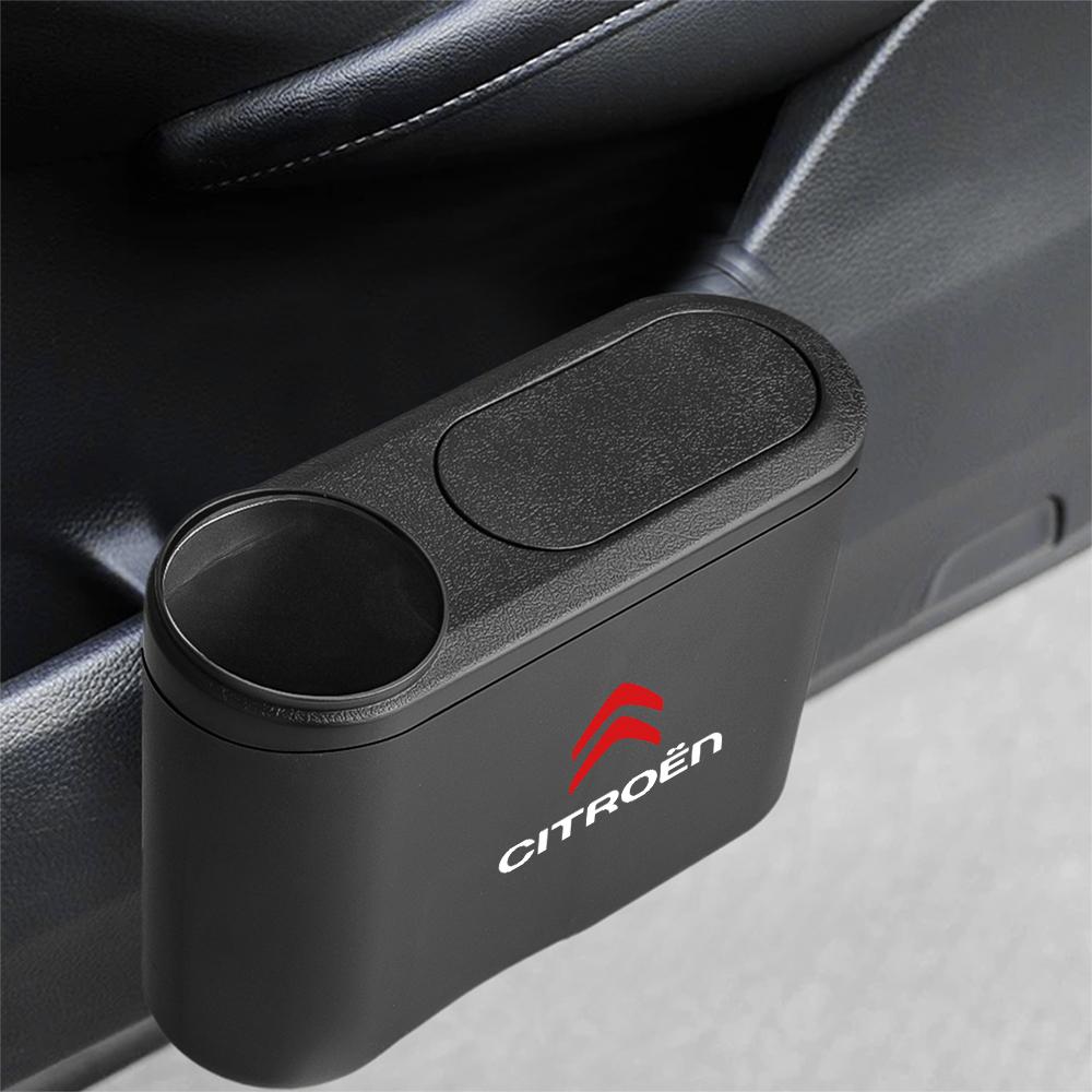 ABS Car Door Side Hanging Trash Can With Water Bottle Holder Trash Bin For Citroen C1 C3 C4 C4L C5 C6 VTS C-ELYSEE C4L DS3 DS ZX
