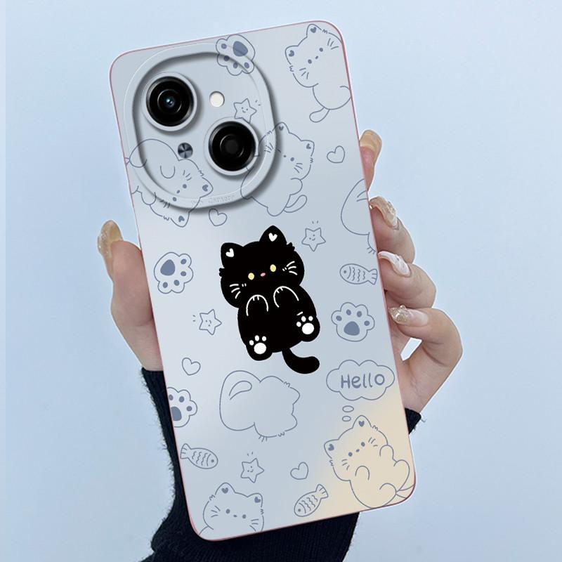 Для Tecno Spark Go 1 s 1s 2025 Go1s Go2025 Pop 9 4G Чехол для телефона Милые Девочки Милые Кошки Мягкий Силикон Ударопрочная Задняя Крышка Fundas