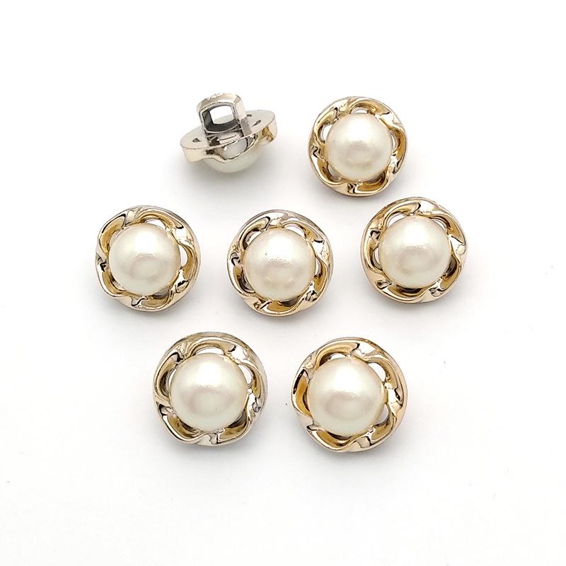 Женские ароматные круглые жемчужные декоративные пуговицы - пластиковые пуговицы для рубашки, пришитые вручную