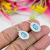 Серьги из чистого серебра 925 пробы с драгоценным камнем Natural Republic Ларимар 1,25 дюйма g0A08