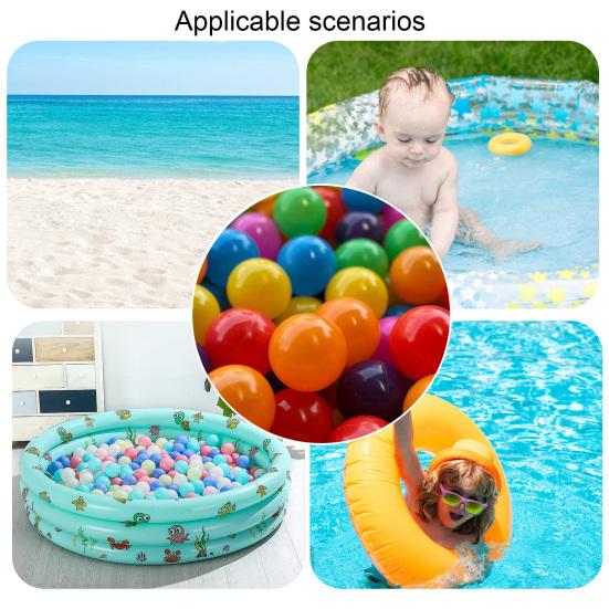 100Pcs Ocean Ball Pit Balls for Toddlers Thicken Crush Proof BPA Free Summer