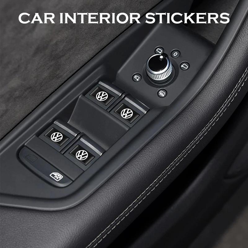 WHAQY1 2026 Hot For VOLKSWAGEN VW Auto Wheel Tire Valve Stem Caps Cover & 3D Epoxy Car Interior Decorative Stickers For Volkswagen Tigu