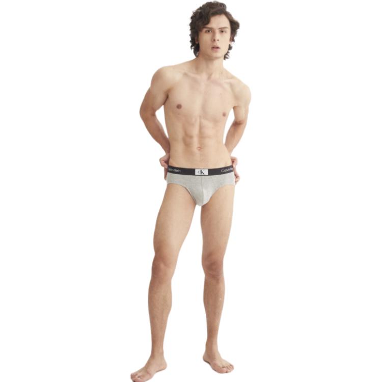 Calvin Klein CK96 серия жаккард маленькие квадратные удобные хлопковые трусы мужское нижнее белье кокосово-серый NB3402P7A