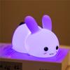 Новинка 2023 года, ночник с кроликом, меняющий цвет, светильник для спальни, подарок, мягкая лампа, детский светильник, лампа с кроликом, силиконовая ночная лампа