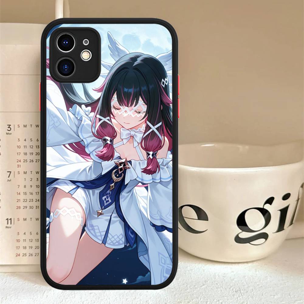 Genshin Impact Columbina For IPhone 11 12 13 14 15 16 Pro Max Plus Matte Translucent Phone Cover