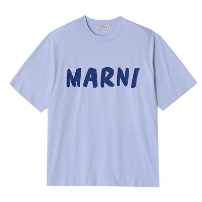 Marni Thjet49eph UScS11 Lob20 Лого Женская футболка с коротким рукавом