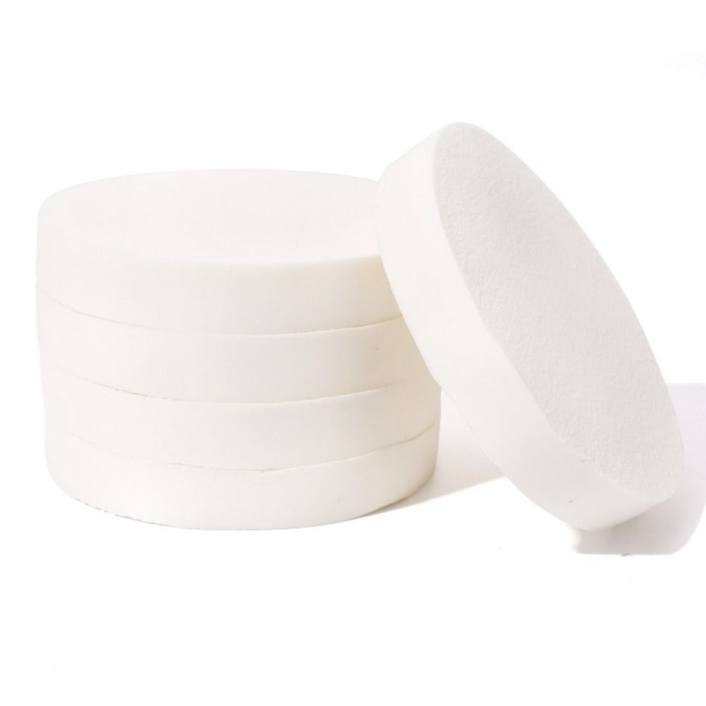 10pcs Wet Dry Use Face Cleaning Makeup Foundation Round Shape Cosmetic Soft Powder Puff