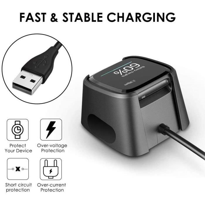 Chargeur Fitbit Versa Station d'accueil Câble USB Fitbit Versa, Versa Lite