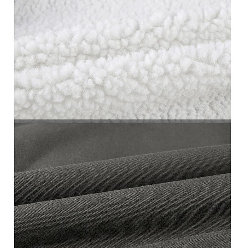 Осенняя стеганая куртка мужская плюс бархатная стеганая куртка с капюшоном из флиса ягненка