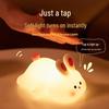 Large Face Rabbit Night Light with Voice Control and Timer - Soft, Colorful, Cute Sleep Aid Atmosphere Light