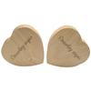 Heart with dedication Oak heart with engraved inscription 1 PCS for Valentine's Day