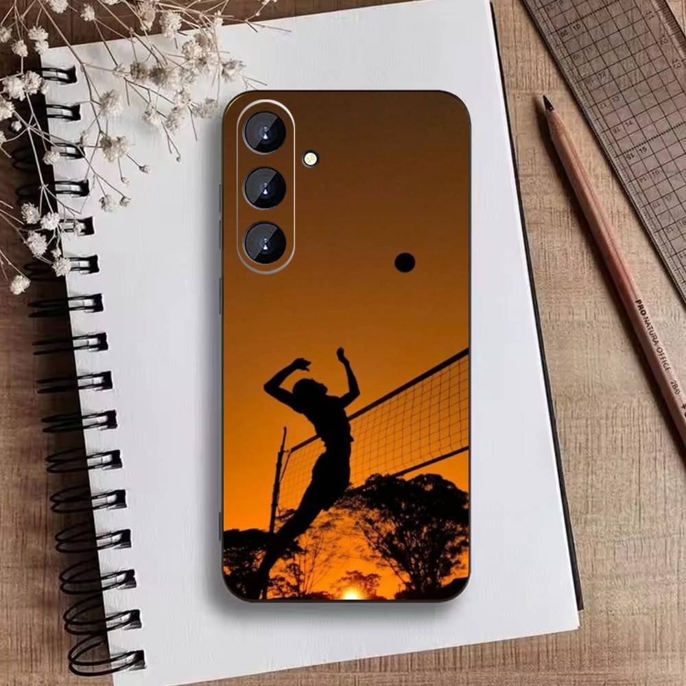 Volleyball Phone Case For Samsung Galaxy A73,A72,A71,A70,A52,A51 Others Soft Black Cover