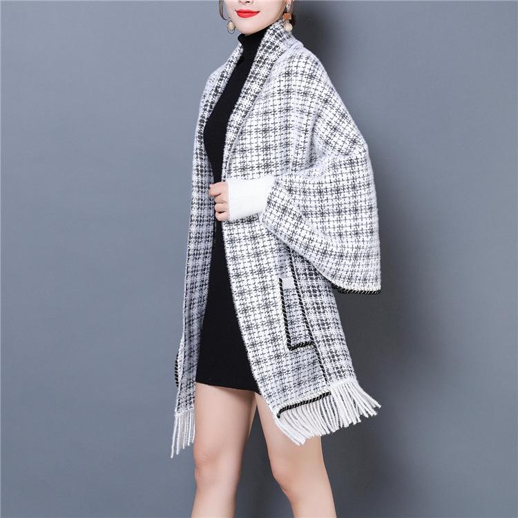 Кардиганы женские элегантные в зимнем стиле винтажный джемпер женский вязаный кардиган