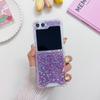 For Samsung Galaxy Z Flip 6 5 4 3 Case Colorful Transparent Glitter Silicone Four Corner Shockproof Protective Cover Accessories