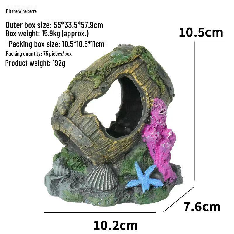 Декор для аквариума из смоляных камней - набор для укрытия рака-отшельника