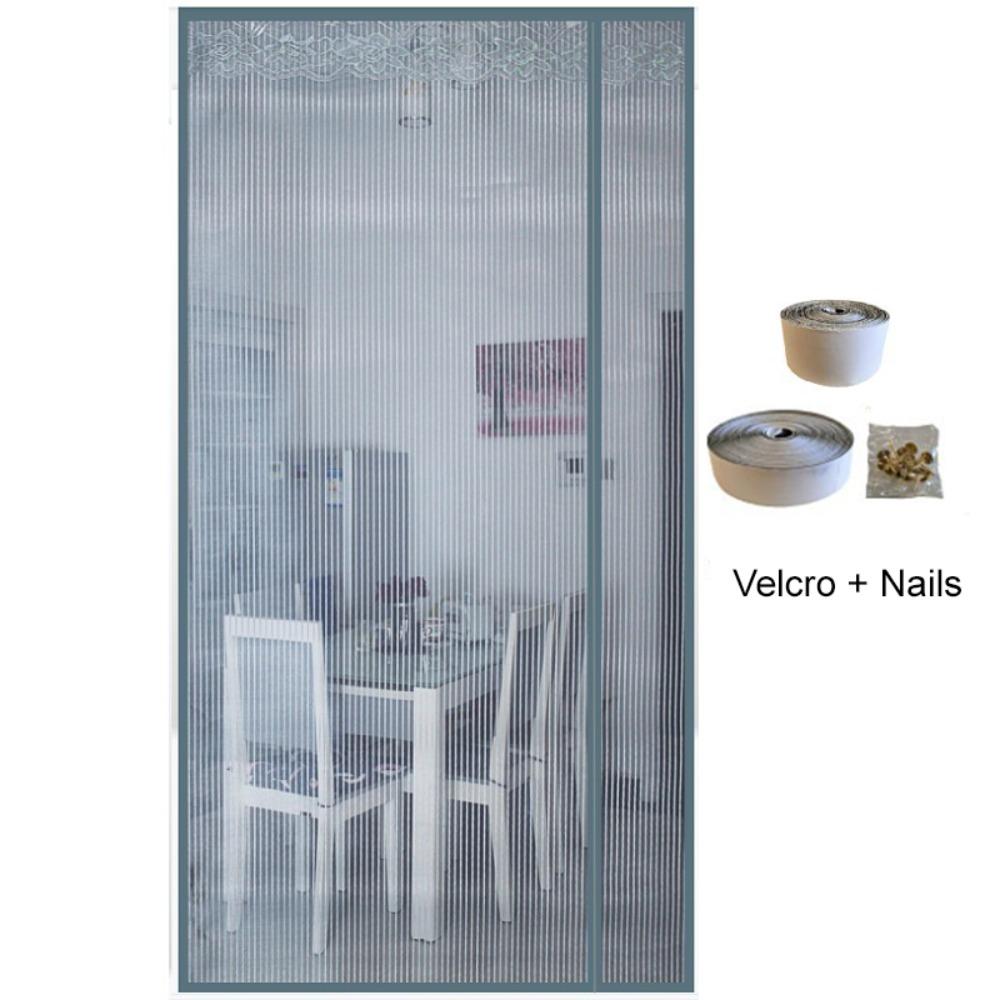 Самоклеящаяся дверная штора, магнитная, с автоматическим закрыванием, оконная сетка, москитная сетка, гостиная