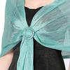 Metallic Shawl Glittery Glow Women Sparkling Wrap Tassel Bucket Design Formal Occasion Shawl Versatile Evening Shawl