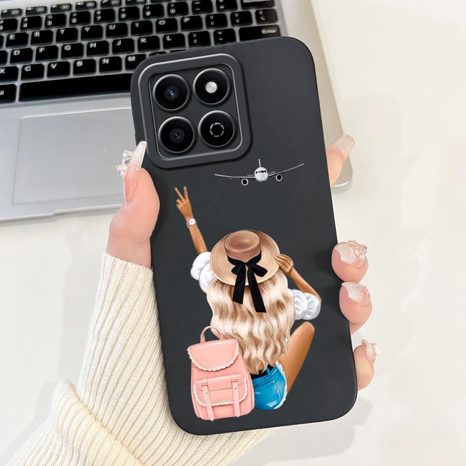 For Honor X7c 4G Case ALT-LX2 Shockproof Cover Sweet Girls Love Heart Soft Liquid Silicone Phone Cases For Honor 200 Smart Coque