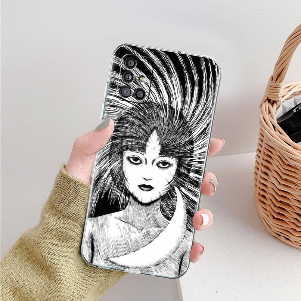 Мягкий чехол для телефона Samsung Galaxy A51 A21s A71 A12 A31 A52 A41 A32 A02s A11 A72 A52, прозрачная задняя крышка, футболки Junji Ito Tomie